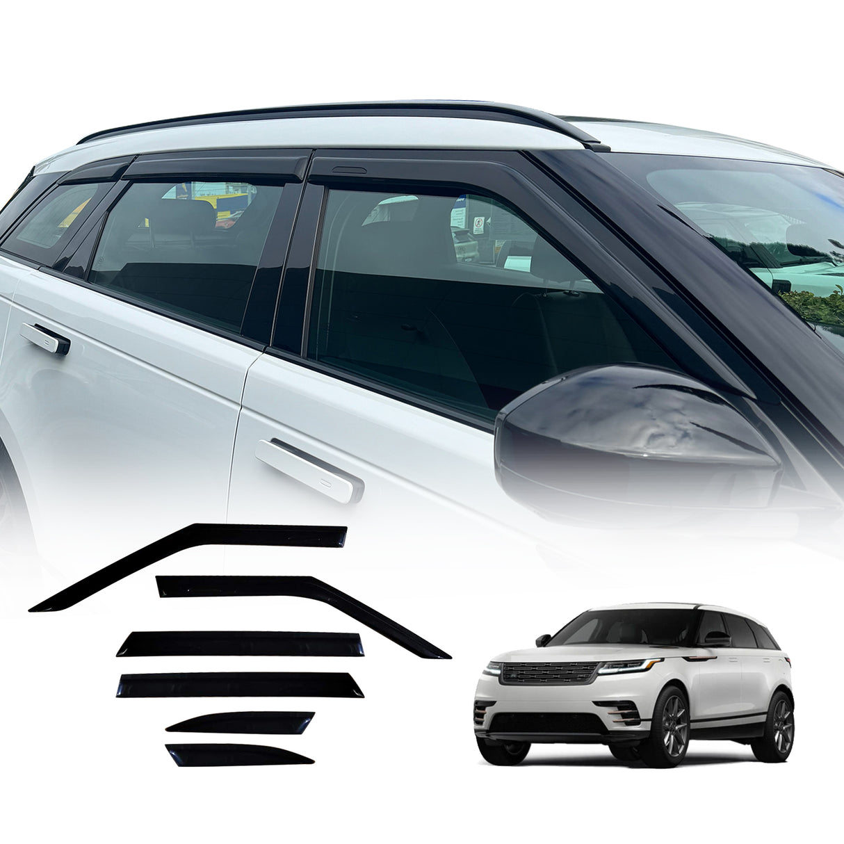 Luxury Weather Shields for Land Rover Range Rover Velar 2017-Onwards 6PCS