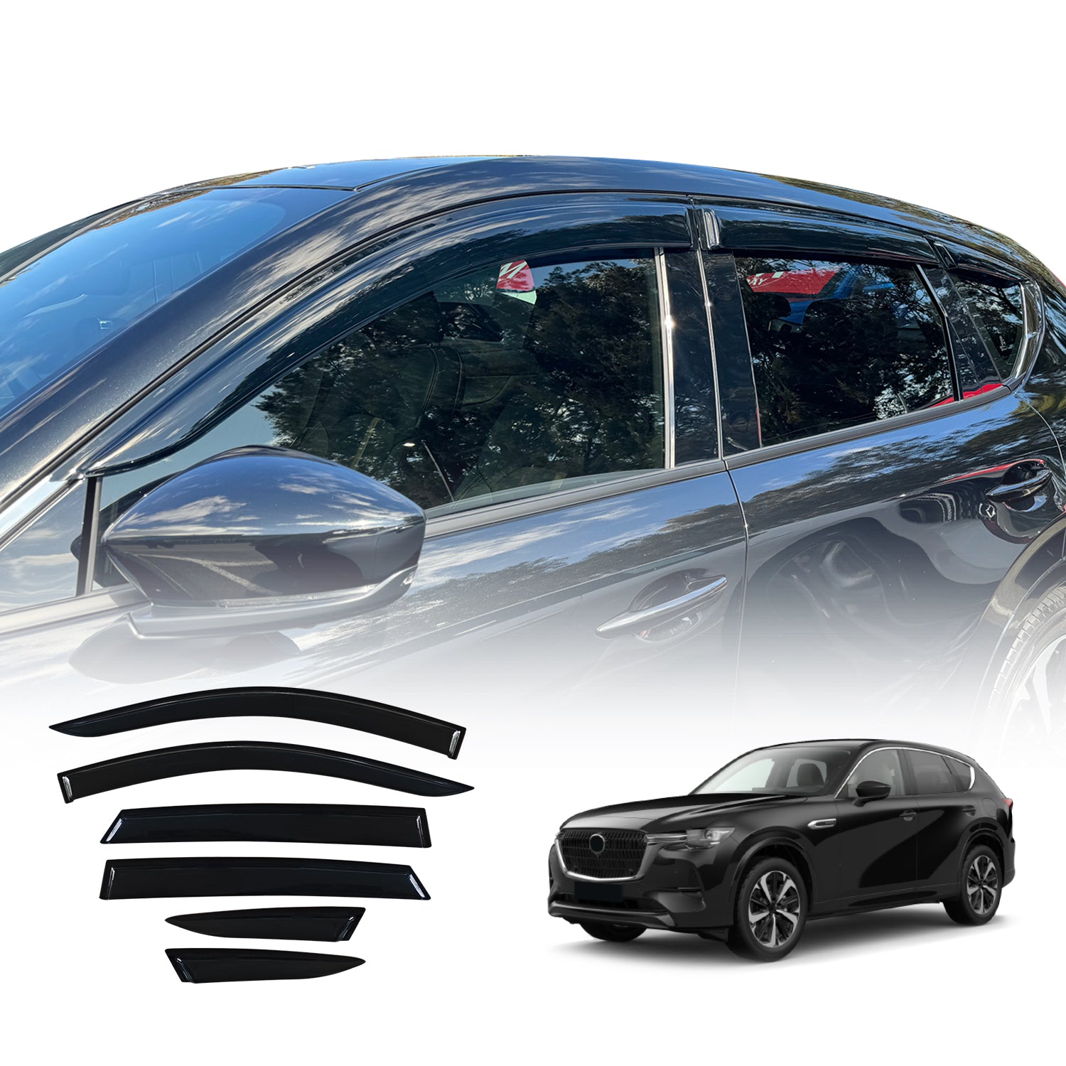 Weather Shields for Mazda CX-60 CX60 2023-Onwards 6PCS
