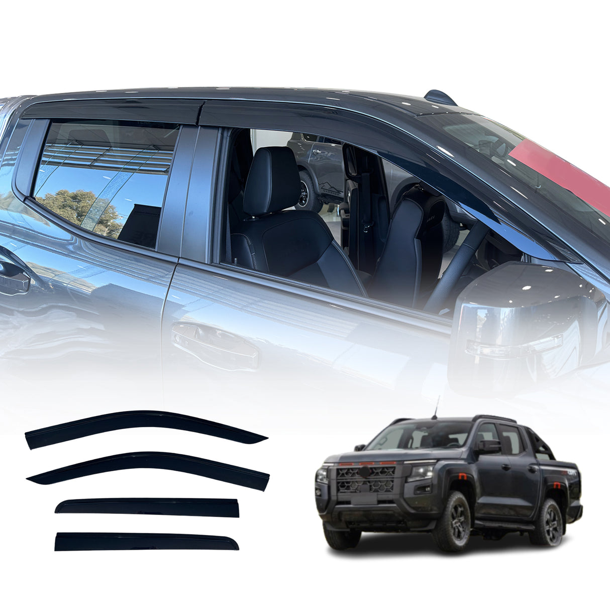 Injection Weather Shields for Nissan Navara D27 Dual Cab 2026-Onwards