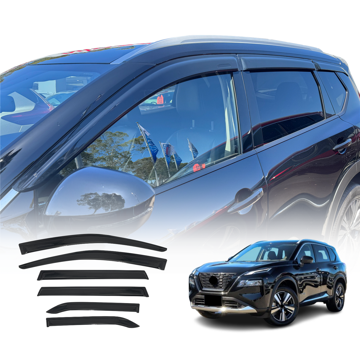 Luxury Weather Shields for Nissan X-Trail T33 2022-Onwards 6PCS