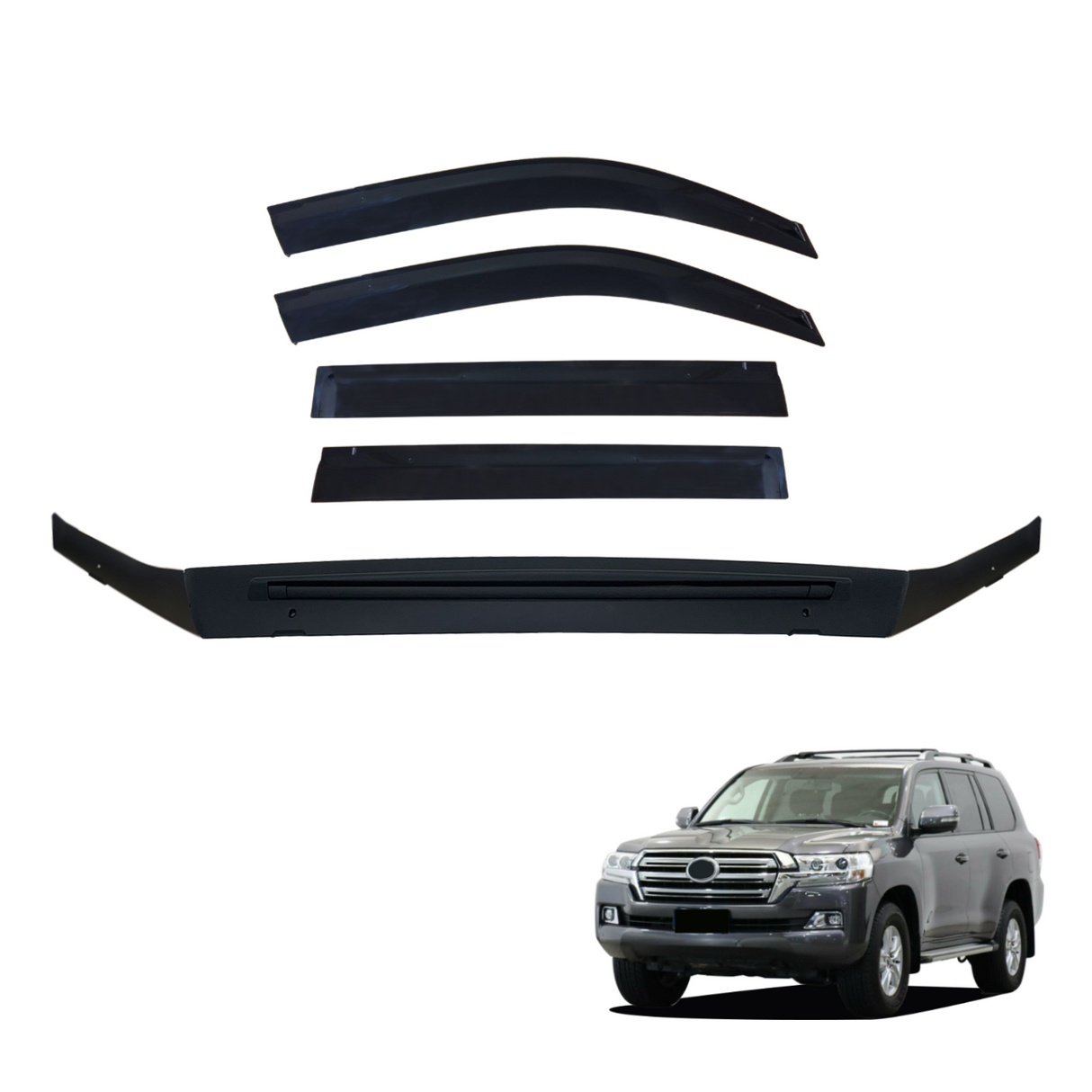 Bonnet Protector & Injection Weathershields for Toyota Land Cruiser 200 Series 2016-2021