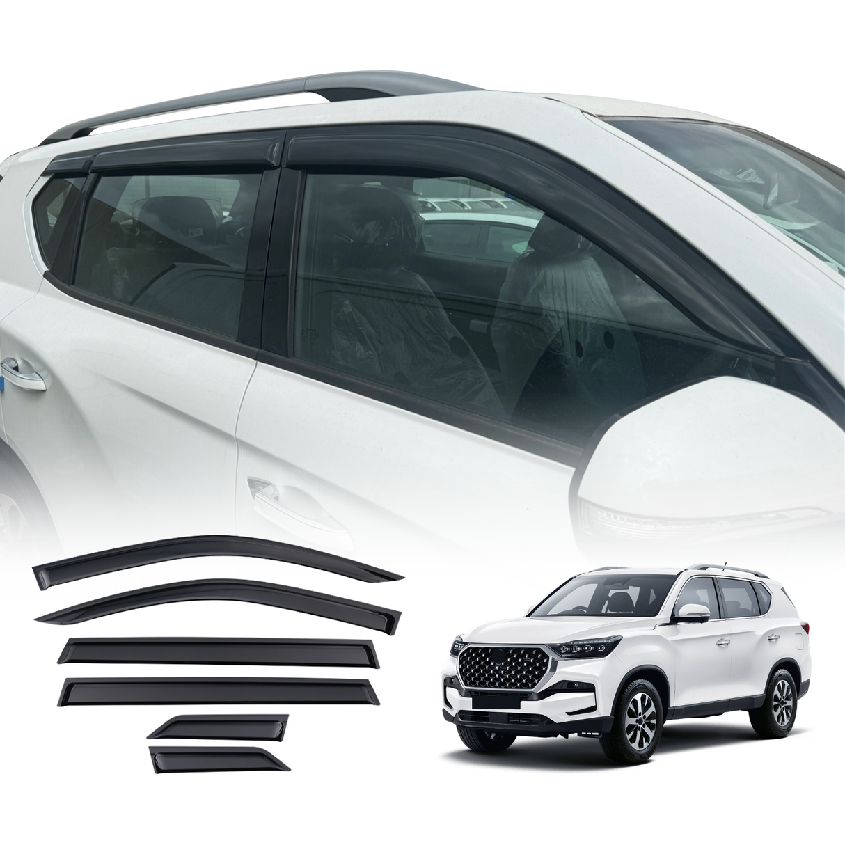 Luxury Weather Shields for KGM SsangYong Rexton 2018-Onwards 6PCS