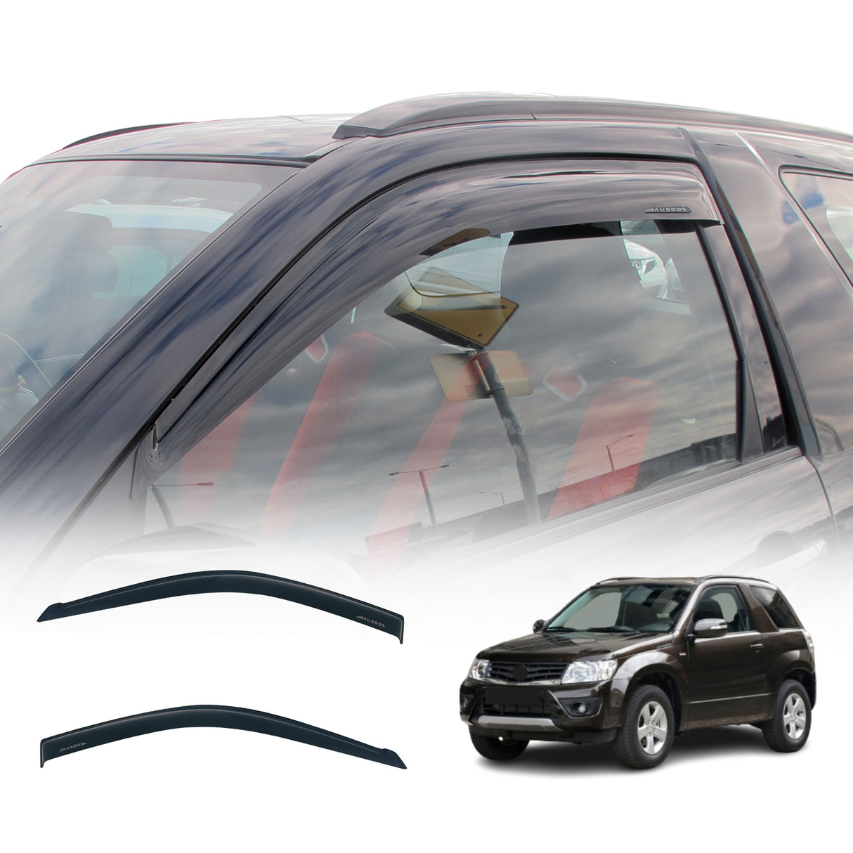 Weather Shields for Suzuki Grand Vitara 3 Doors 2006-2018 2PCS