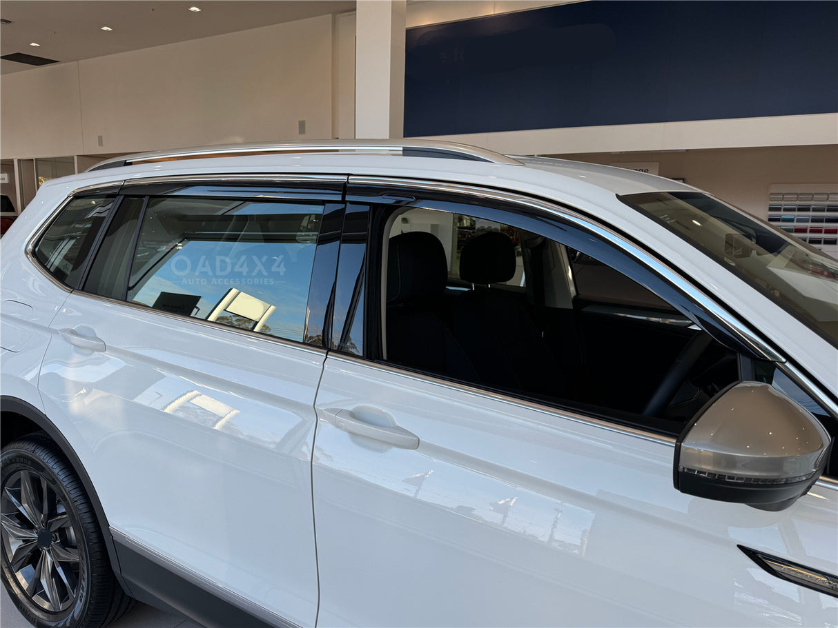 Stainless Edge Weather Shields for Volkswagen Tiguan L / ALL Space 2016-2025 6PCS