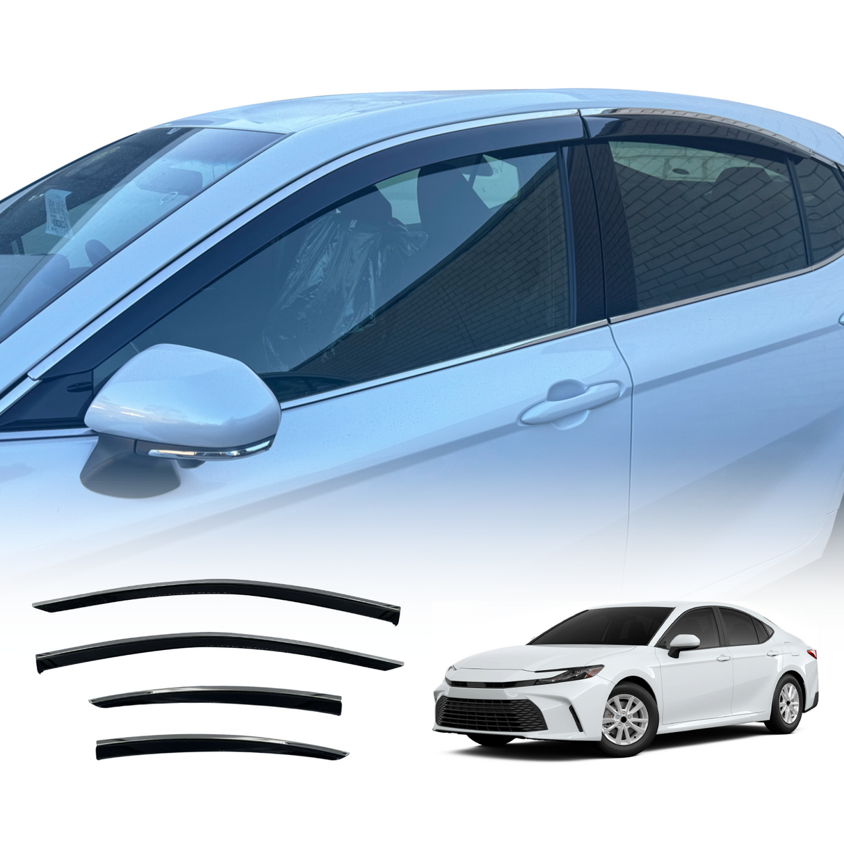 Stainless Edge Weather Shields for Toyota Camry 2024-Onwards