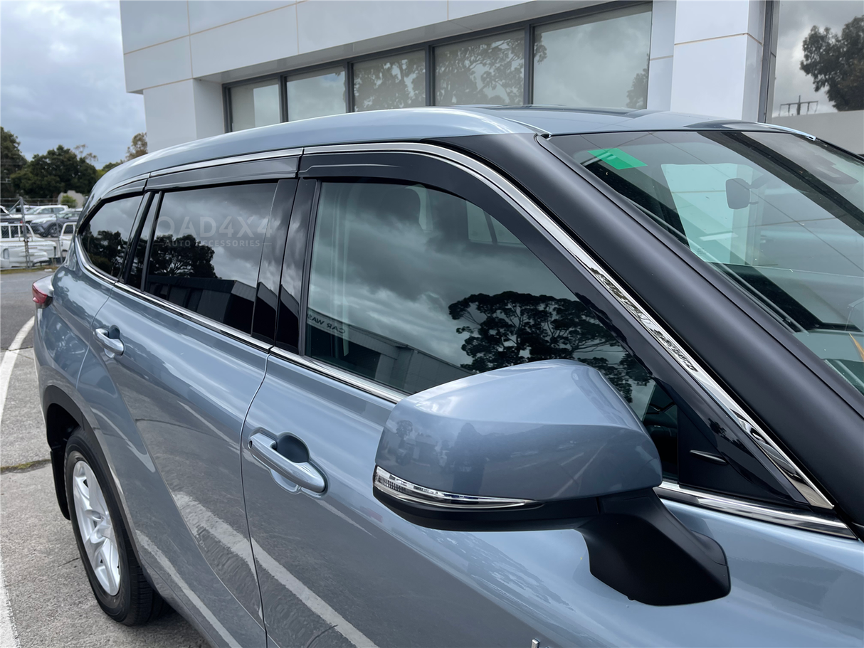 Stainless Edge Weather Shields for Toyota Kluger 2021-Onwards 6PCS