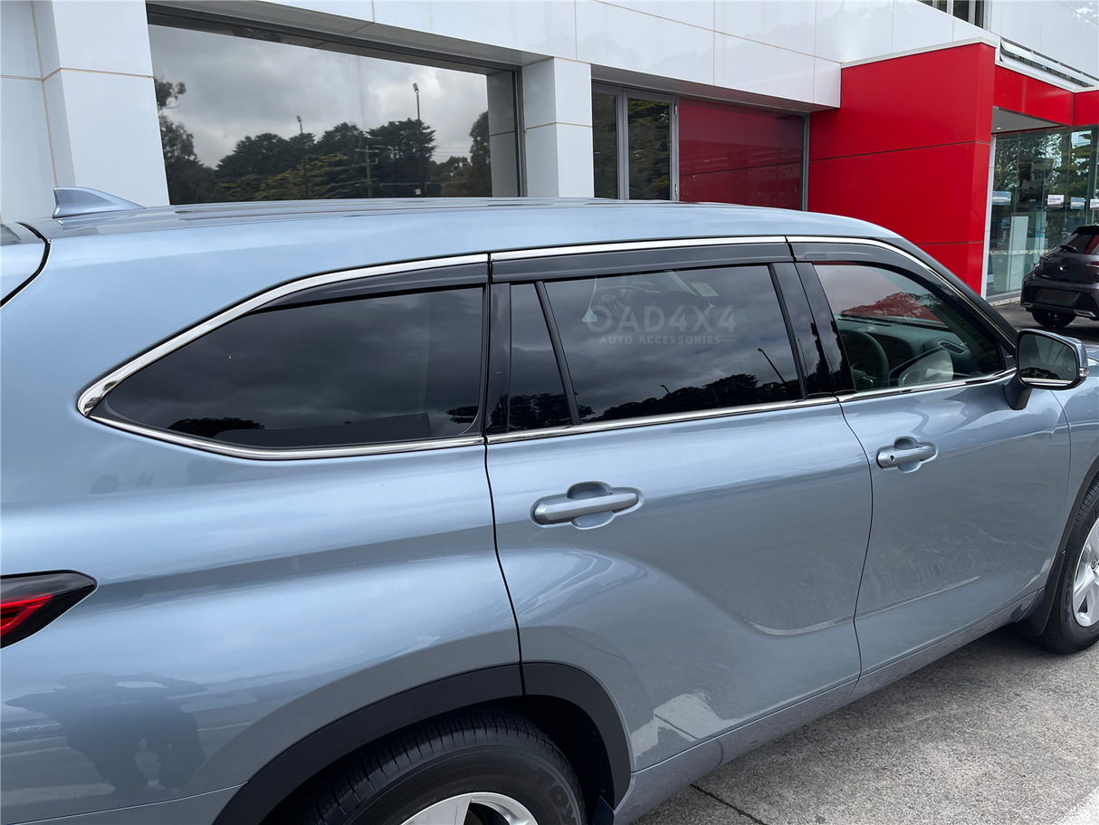 Stainless Edge Weather Shields for Toyota Kluger 2021-Onwards 6PCS