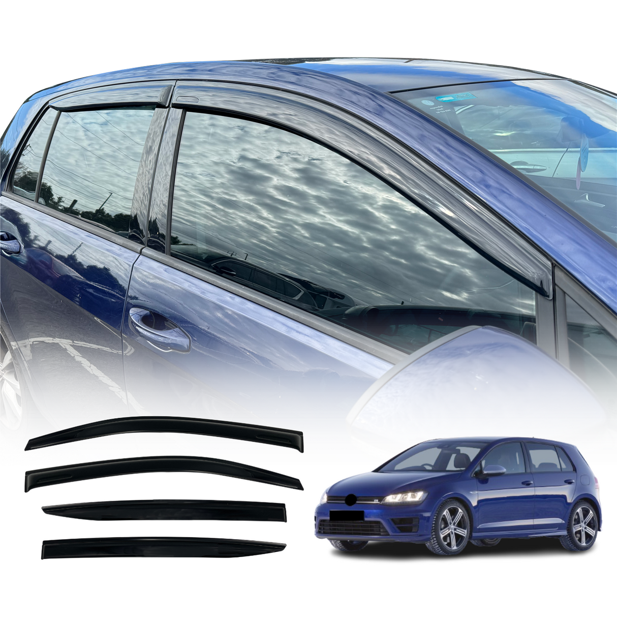 Luxury Weather Shields for Volkswagen Golf 7 Gen MK7 MK7.5 2013-2020