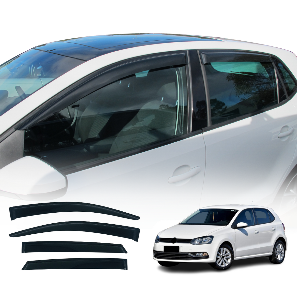 Weather Shields for Volkswagen Polo 6R Series Hatch 2010-2017