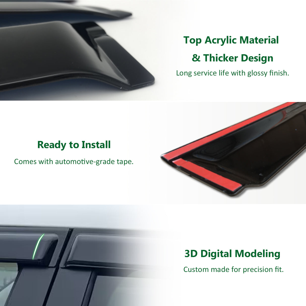 Luxury Weather Shields for Mitsubishi Outlander 2012-2021