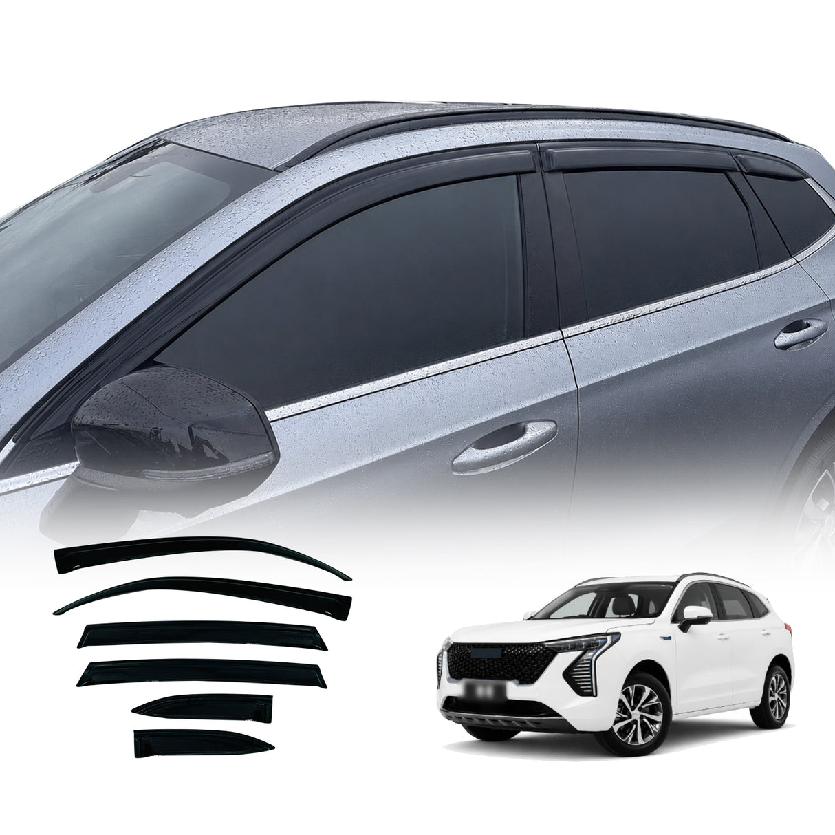 Luxury Weather Shields for Haval Jolion Hybrid 2021-2024 6PCS