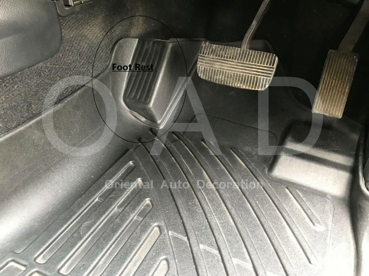 3D Car Floor Mats Floor Mats for Nissan Navara NP300 D23 Extra / Single Cab 2015+ 2pcs