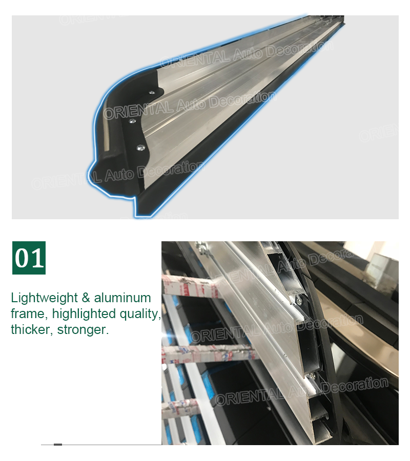 Black Aluminum Side Steps/Running Board for HAVAL H6 B01 series 2021+ #MC