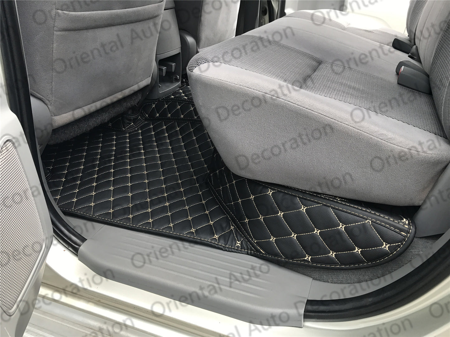 7D Floor Mats Carpet Black Leather Waterproof For Toyota Auto Hilux dual cab 05-15 #CJ