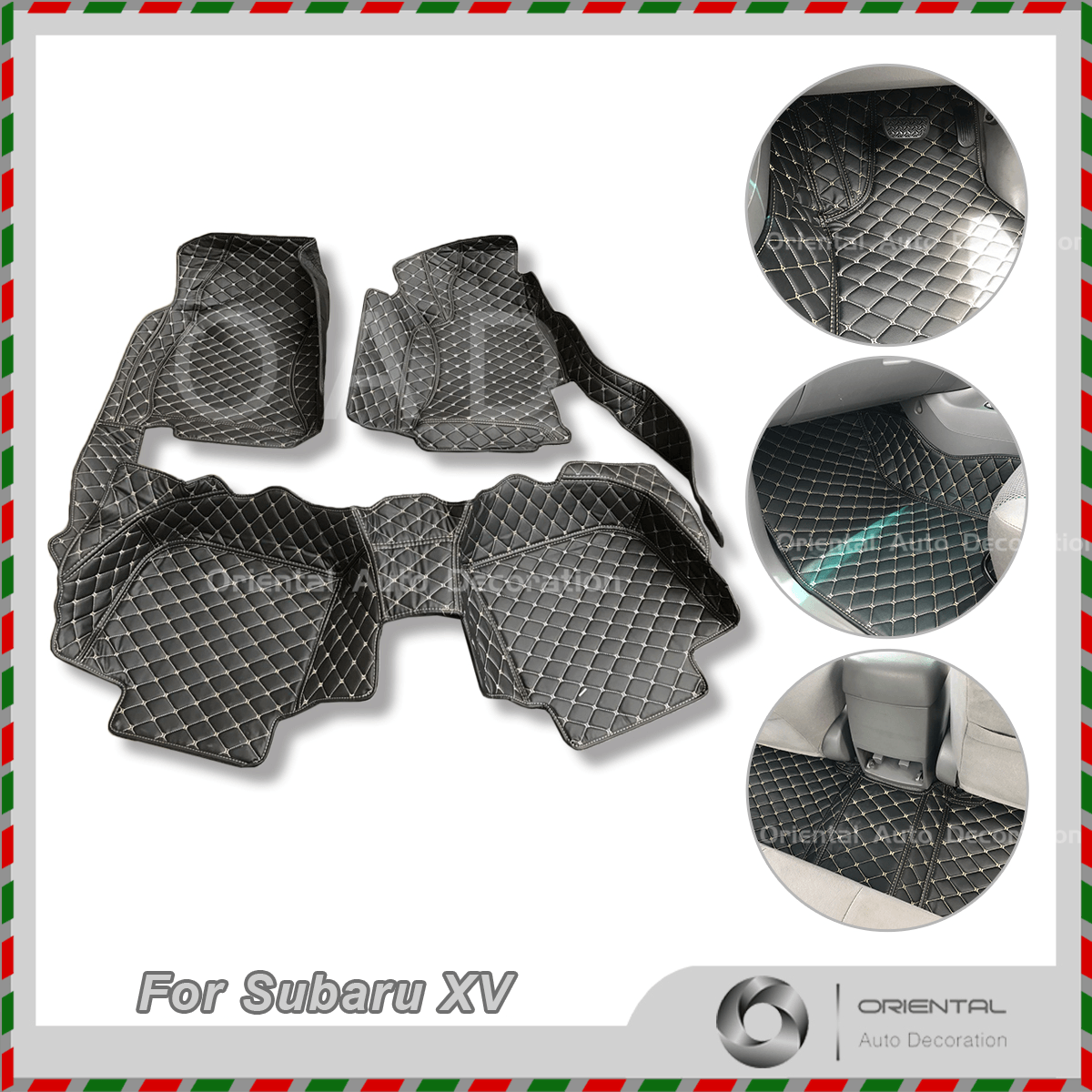 7D Leather Floor Mats for Subaru XV G4X 2011-2017