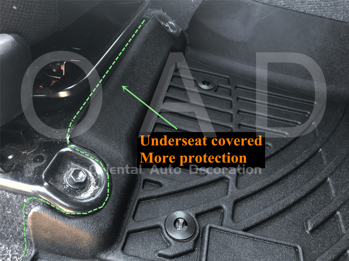 3D Floor Mats Car Mats for Toyota Auto Hilux Dual Cab 2015-Onwards