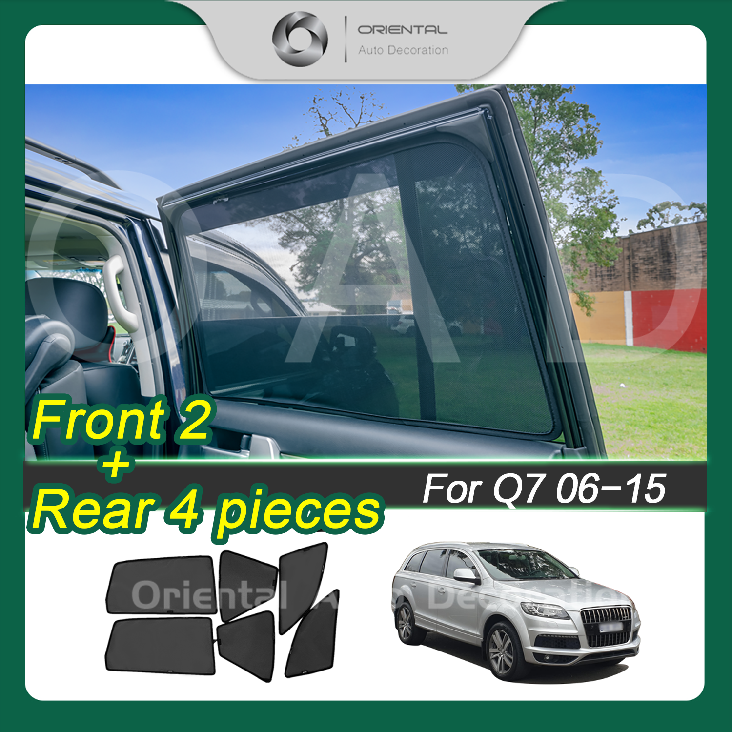 6PCS Sun Shade for Audi Q7 20062015 Window Sun Shades UV Pro