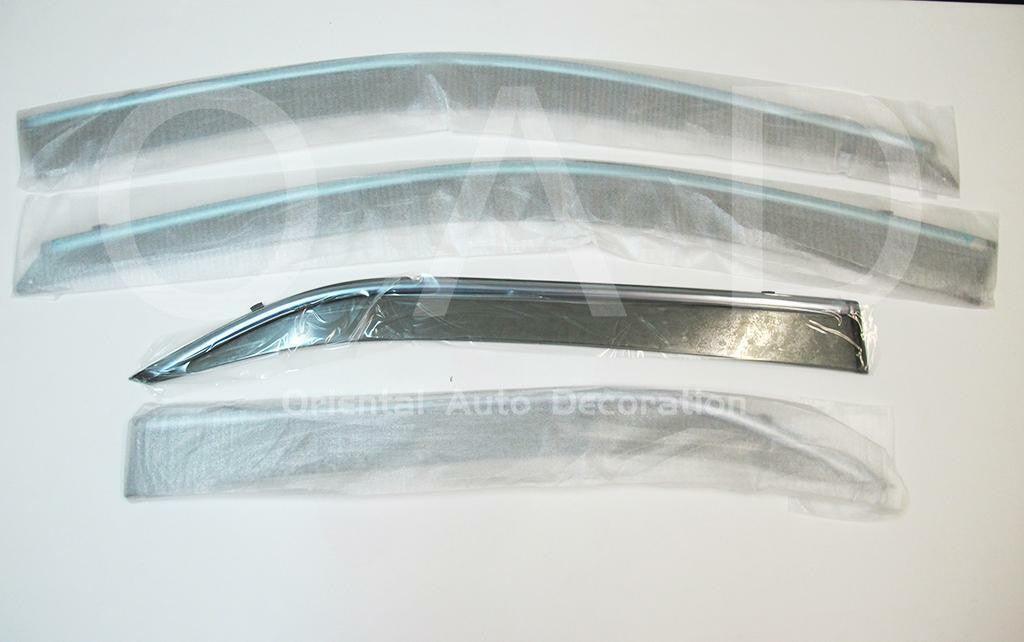 Stainless Edge Weather Shields for KIA Rio Sedan 2011-2016