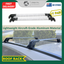 1 Pair Aluminum Silver Cross Bar Roof Racks Baggage Holder for Fiat Panda 2013-2019 Clamp in Flush Rail