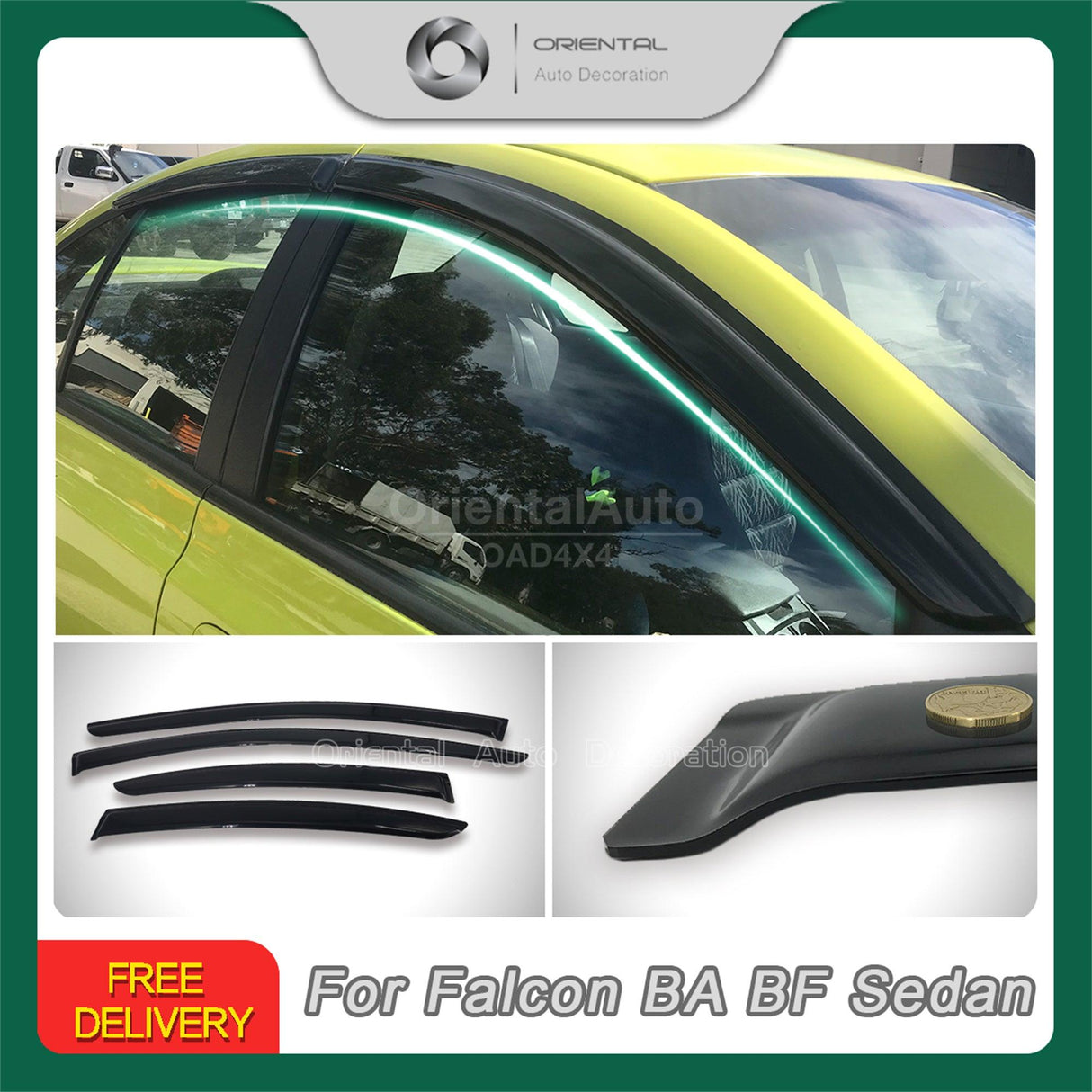 Weather Shields for Ford Falcon Fairmont BA BF Sedan 2002-2008