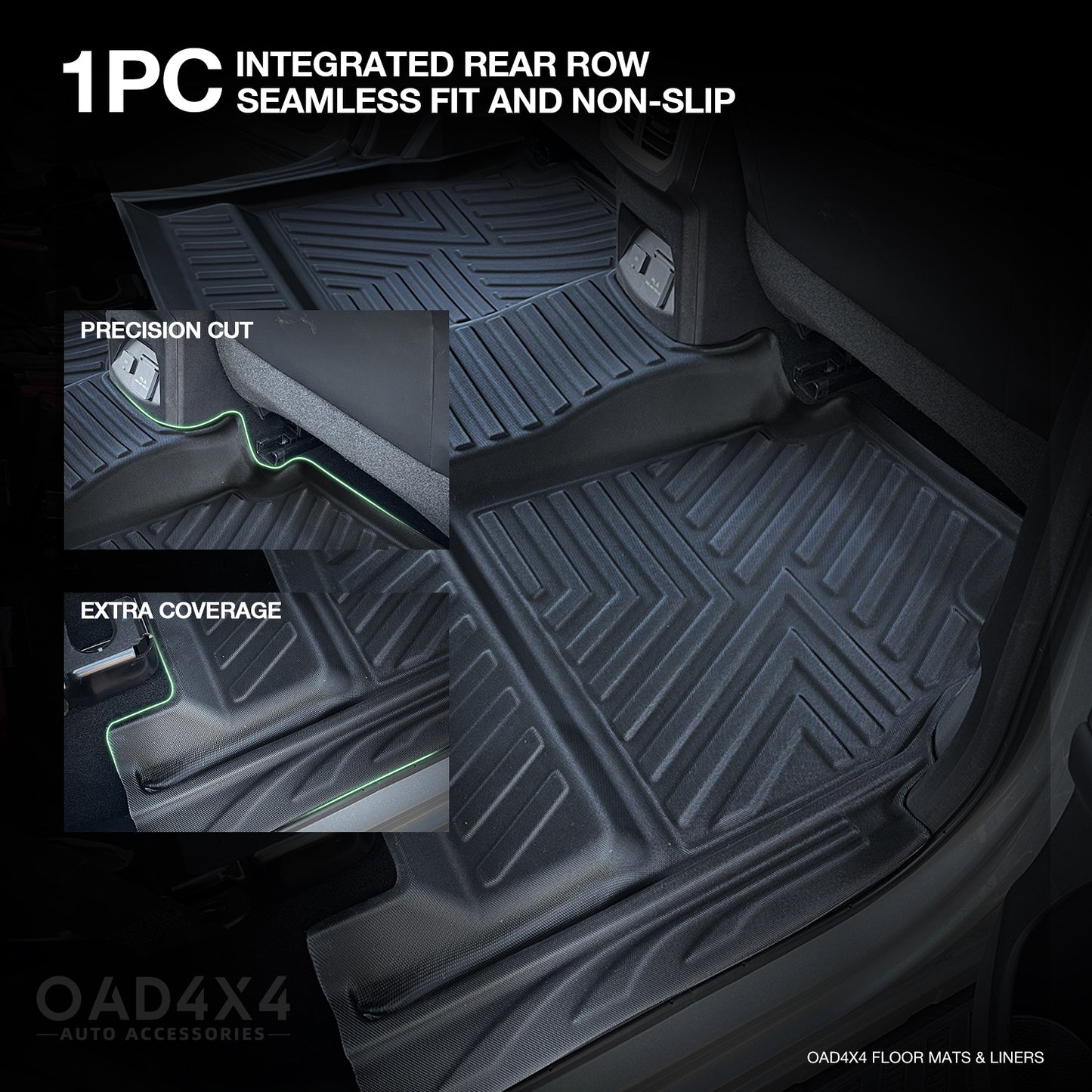 5D TPE Floor Mats for GWM Cannon-X / XSR / Vanta 2020-Onwards Tailored TPE 3D Door Sill Covered Car Floor Mat Liner