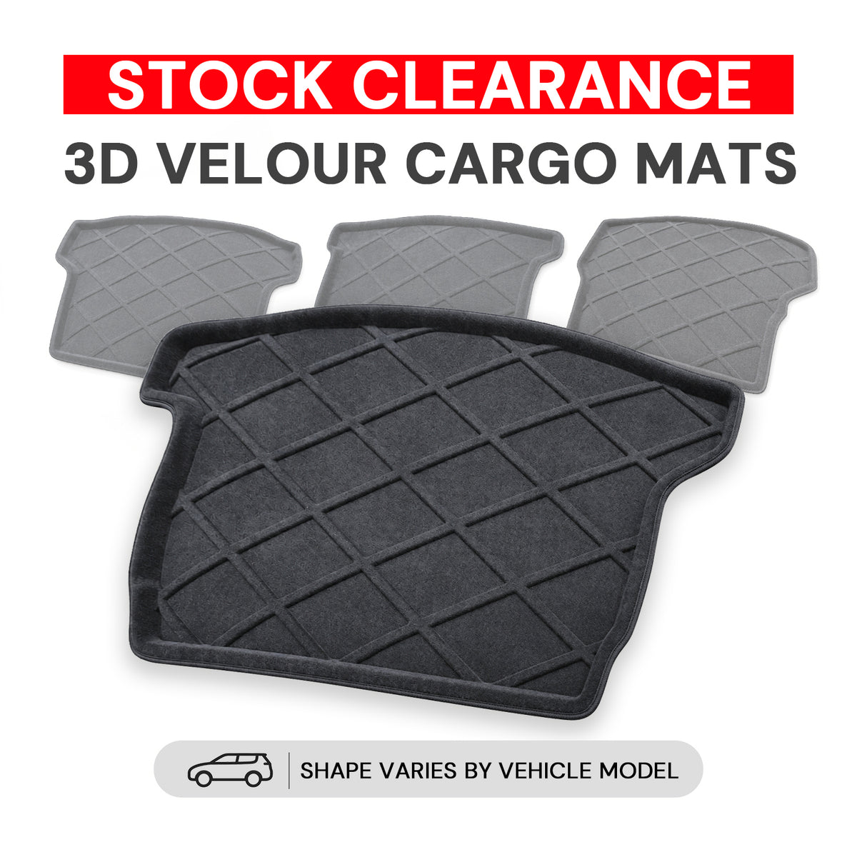 3D VELOUR Boot Mat Liner Cargo mat | Stock Clearance