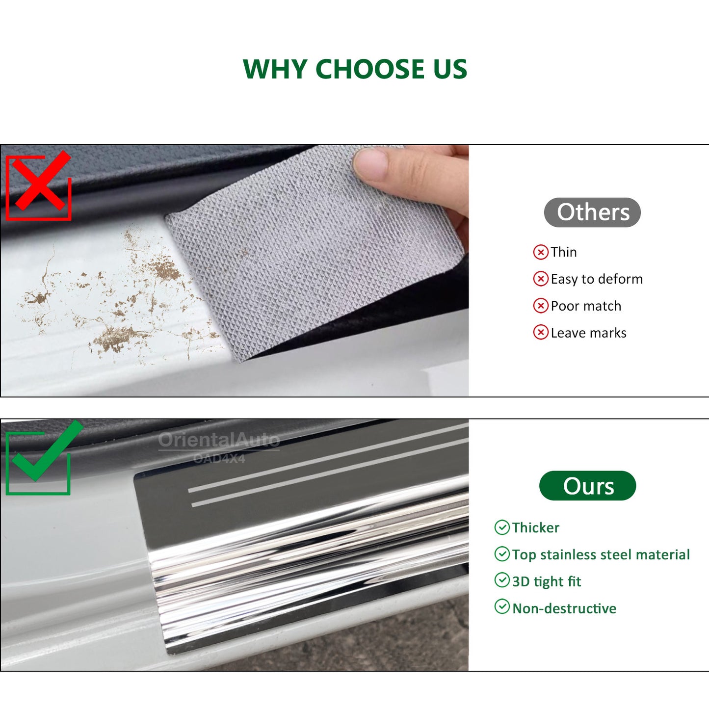 Silver Door Sill Protector for Mitsubishi Triton Dual Cab 2015-2024 Stainless Steel Scuff Plates Door Sills Protector