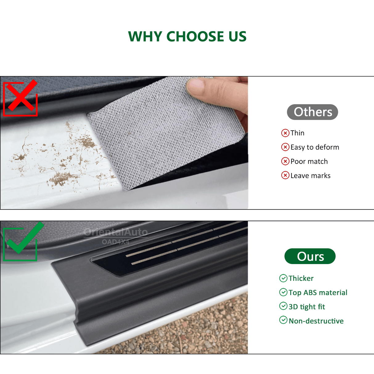 Weather Shields & Door Sill Protector for ISUZU DMAX D-MAX Dual Cab 2020-Onwards