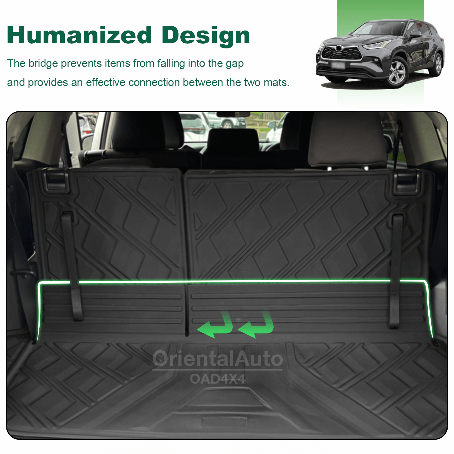 3D TPE 3pcs Detachable Boot Mat for Toyota Kluger GX GXL 2021-Onwards ...