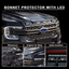 LED Light Bonnet Protector Hood Protector for Ford Ranger Next-Gen Single / Extra / Dual Cab 2022-Onwards