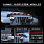 LED Light Bonnet Protector for Jeep Wrangler JK 4D 2007-2018 Hood Protector Hood Guard