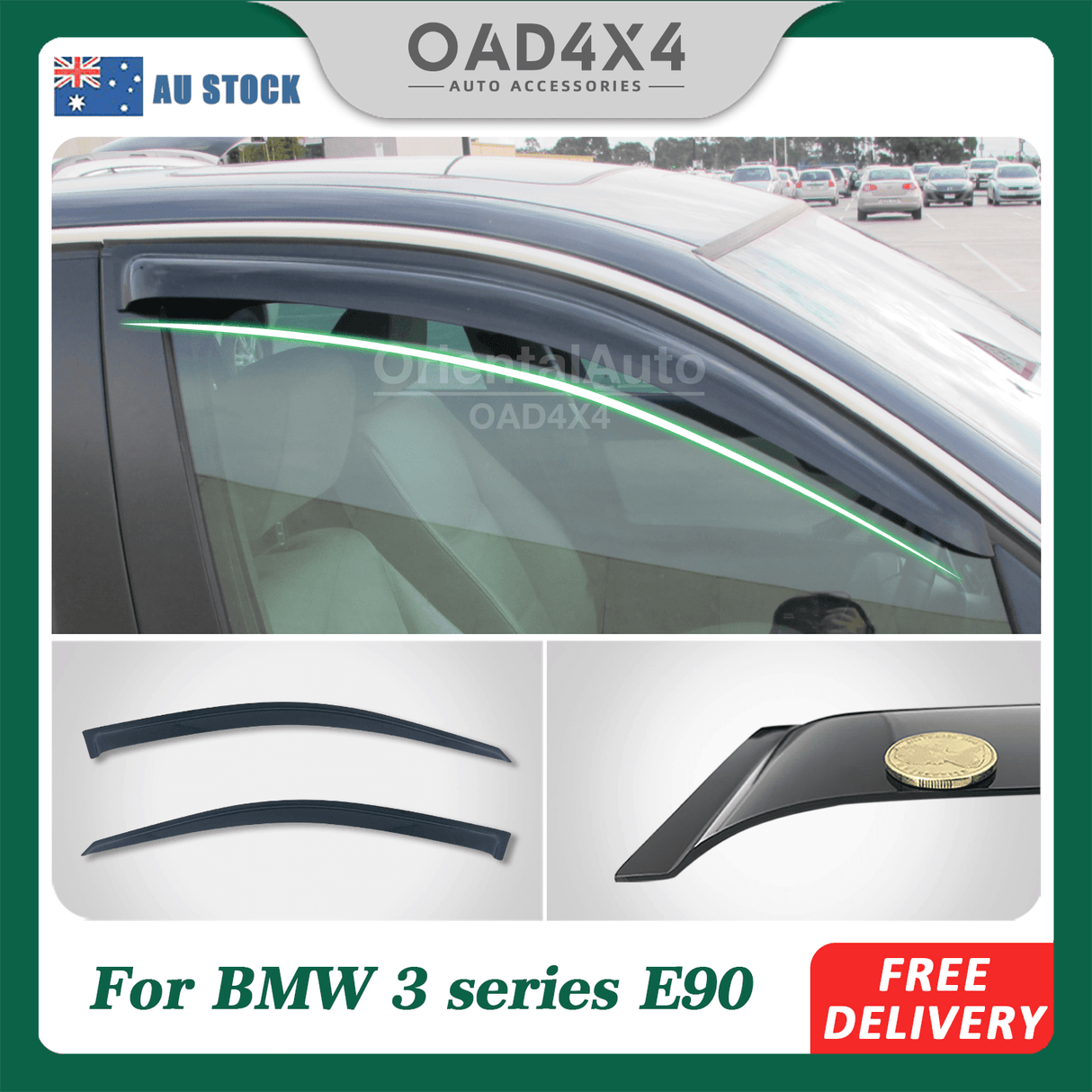 Weather Shields for BMW 3 Series E90 2005-2011 2PCS