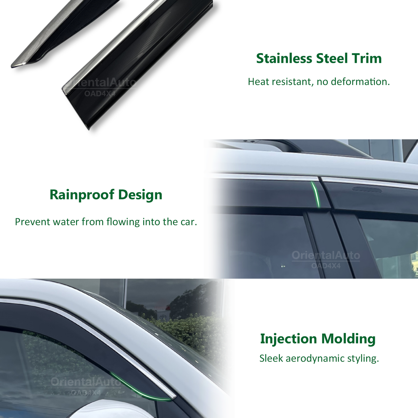 Injection 6pcs Stainless Weathershields For Haval H6 B01 Series 2021+ Weather Shields Window Visors