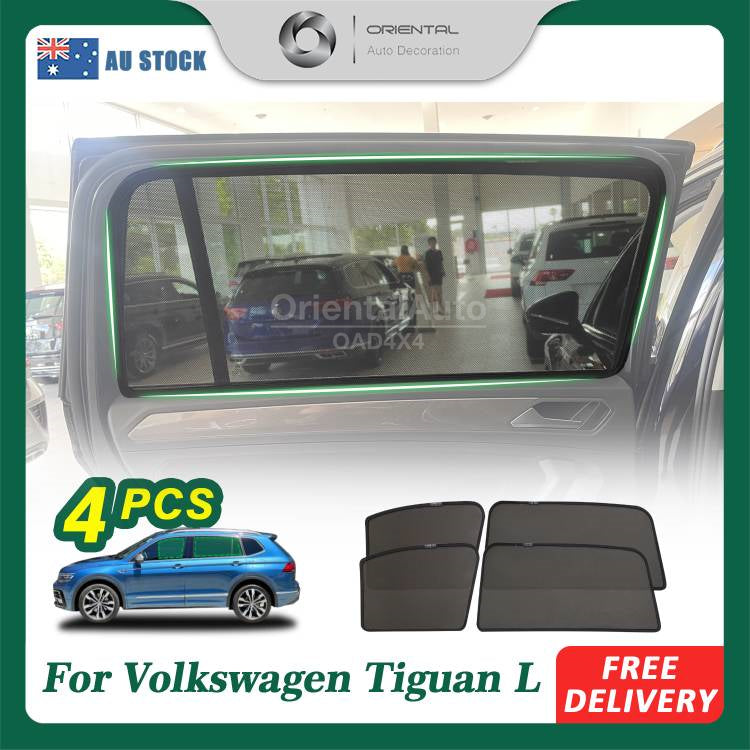 4PCS Magnetic Sun Shade for Volkswagen Tiguan L / ALL Space 2016+Window Sun Shades UV Protection Mesh Cover