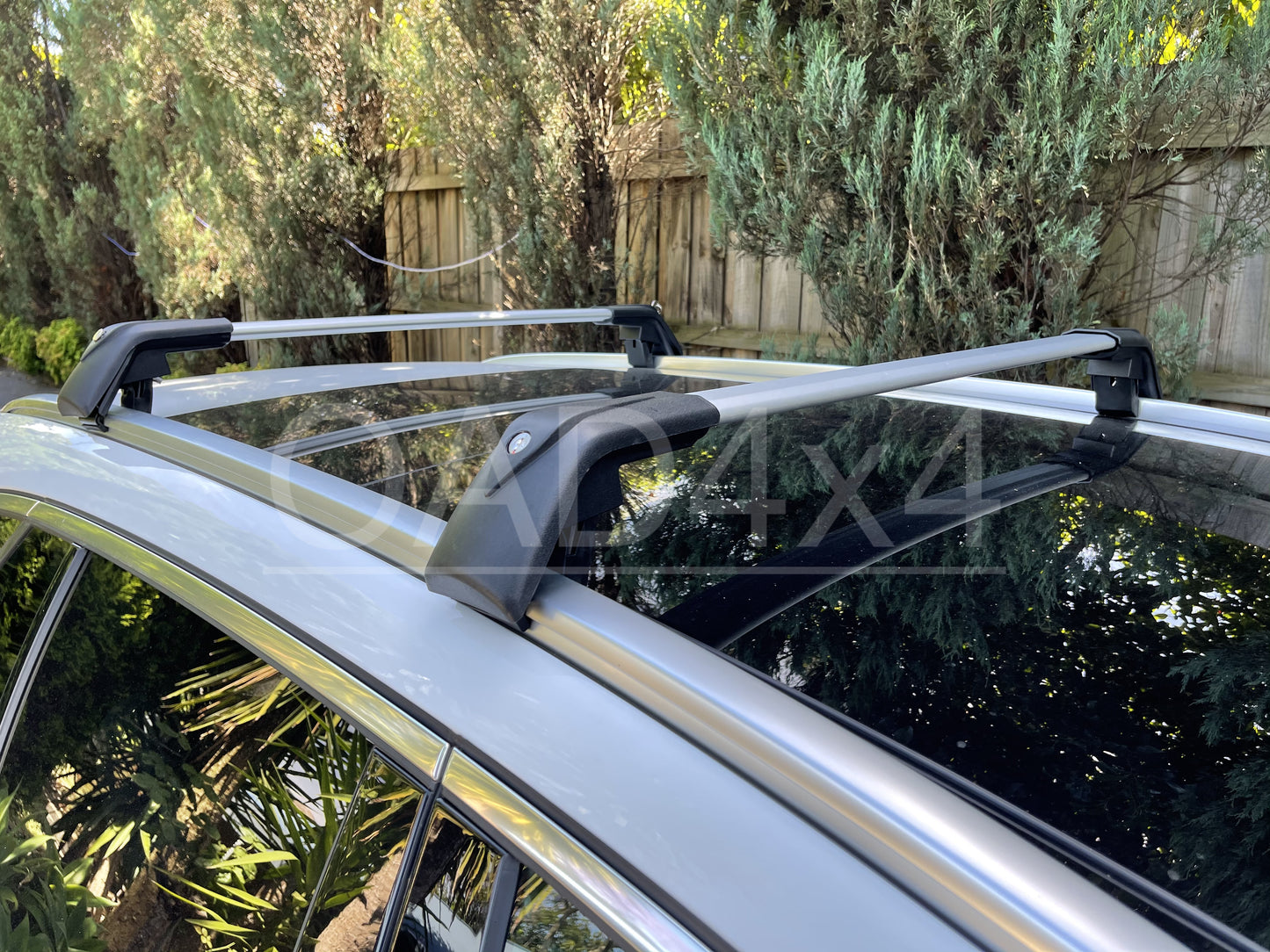 1 Pair Aluminum Silver Cross Bar Roof Racks Baggage Holder for Lexus RX350 2015-2018 Clamp in Flush Rail