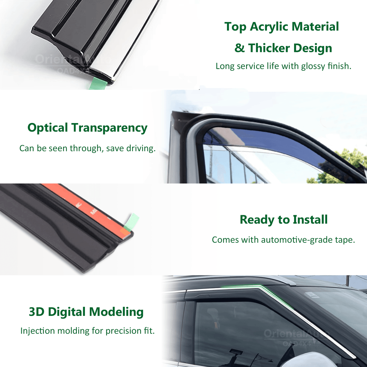 Stainless Edge Weather Shields for Haval Jolion 2021-2024 6PCS