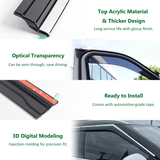 Stainless Edge Weather Shields for Haval Jolion 2021-2024 6PCS