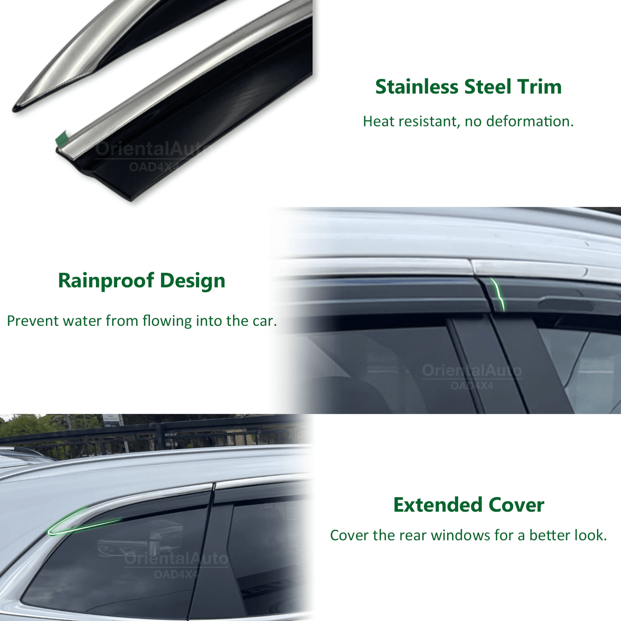 Stainless Edge Weather Shields for Haval Jolion 2021-2024 6PCS