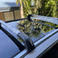 1 Pair Aluminum Silver Cross Bar Roof Racks Baggage Holder for Hyundai Santa Fe 2012+ Clamp in Flush Rail