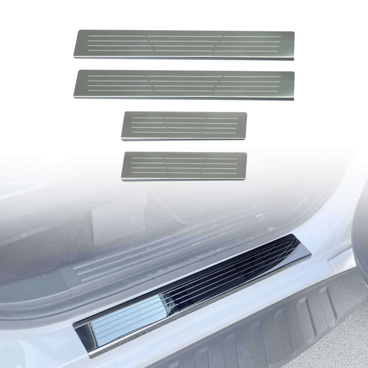 ZLXMRUT 4Pcs Car Door Sill Protectors Scuff Plate for 2019-2022 2023 2024 2025 Ford Ranger, Stainless Steel Door Entry Guards Anti Scratch Step Trim Accessories ZLXMRUT 4Pcs Car Door Sill Protectors Scuff Plate for 2019-2022 2023 2024 2025 Ford Ranger, Stainless Steel Door Entry Guards Anti Scratch Step Trim Accessories