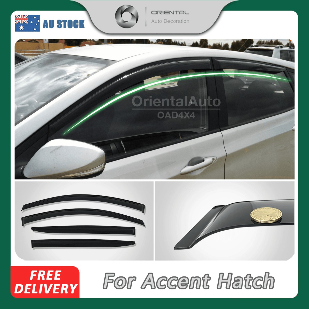 Weather Shields for Hyundai Accent RB Hatch 2011-2019
