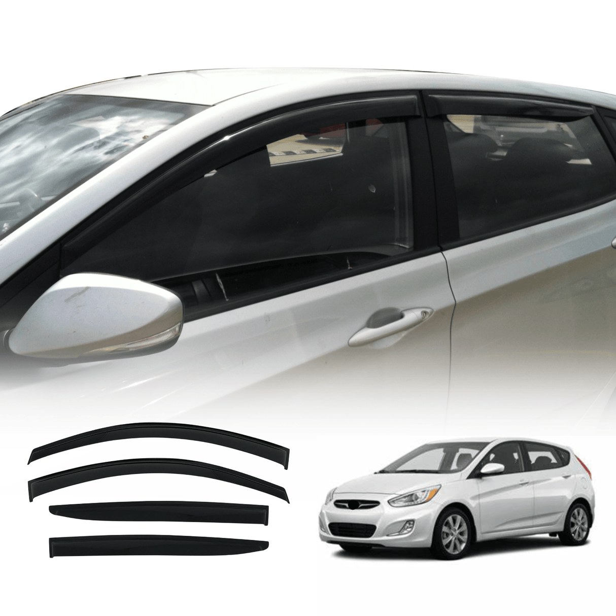 Weather Shields for Hyundai Accent RB Hatch 2011-2019