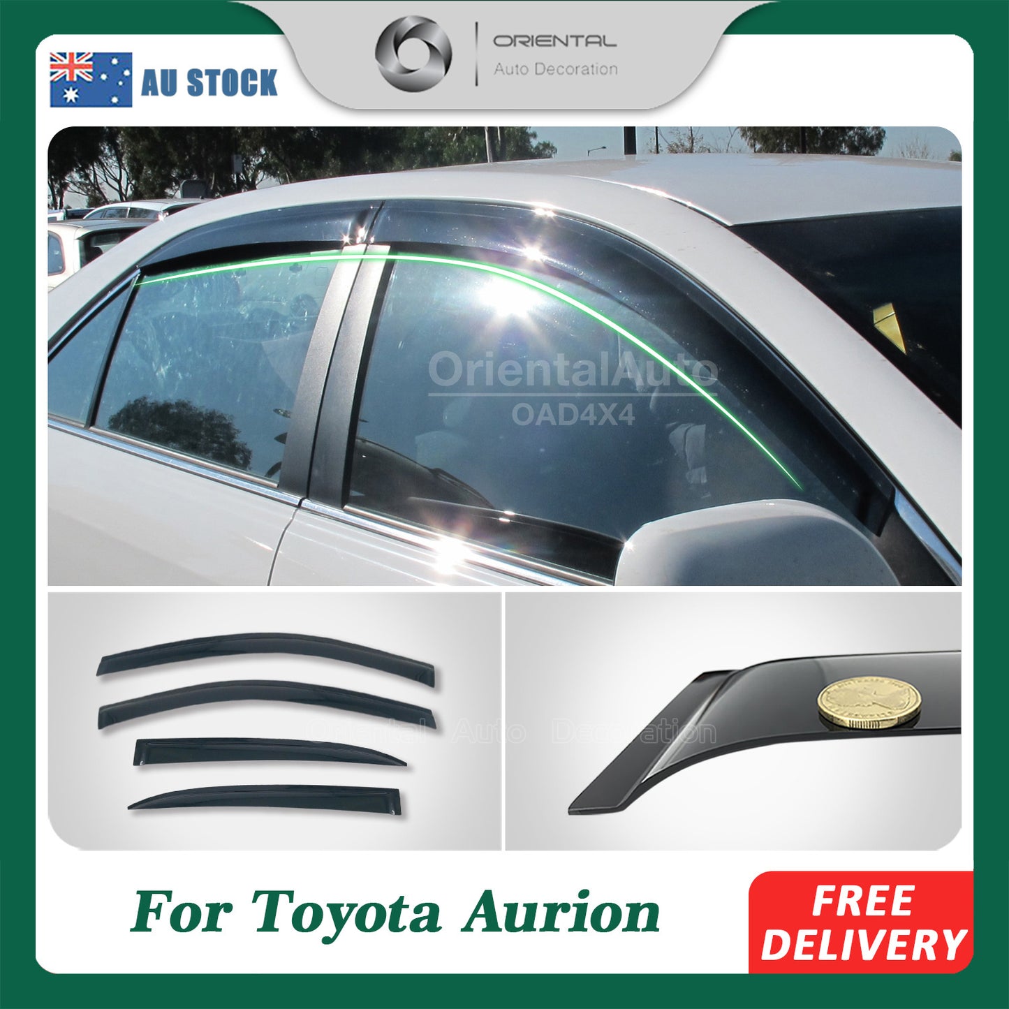 Luxury Weathershields Weather Shields Window Visor For Toyota Aurion 2006-2011