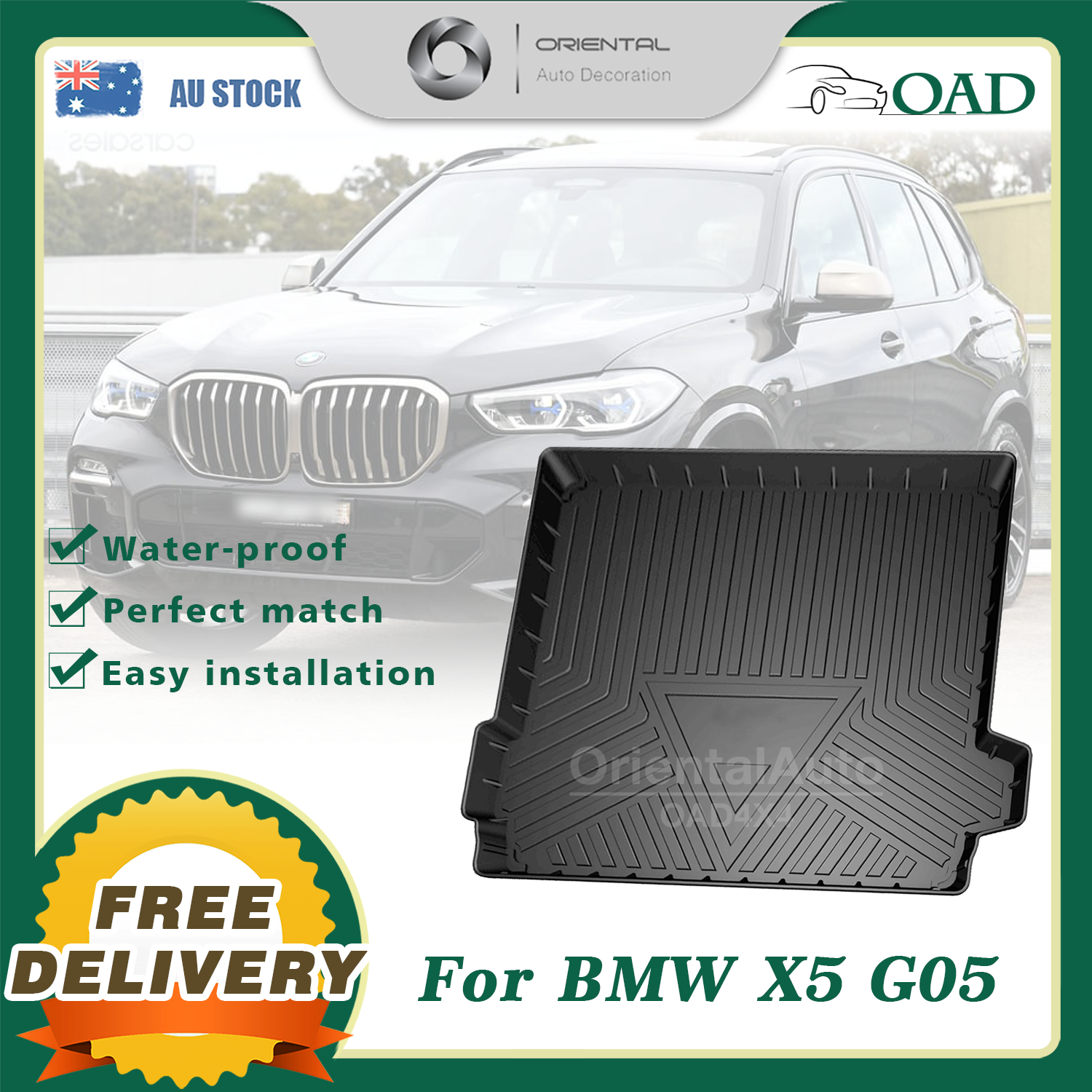 3D TPE Boot Mat for BMW X5 G05 2018Onwards Cargo Mat Trunk Mat Boot L