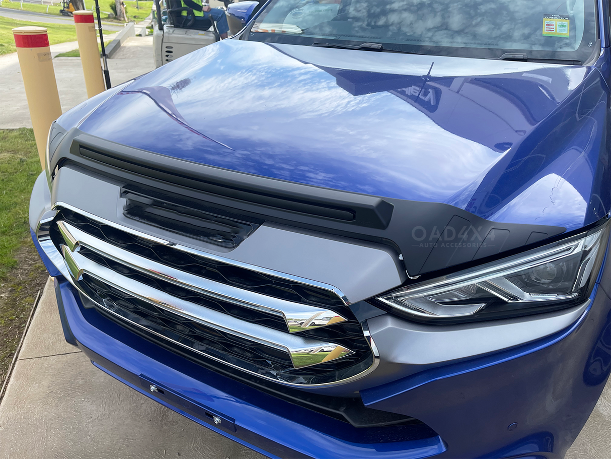 Bonnet Protector & Luxury Weather Shields for ISUZU DMAX D-MAX Single / Extra Cab 2020-Onwards