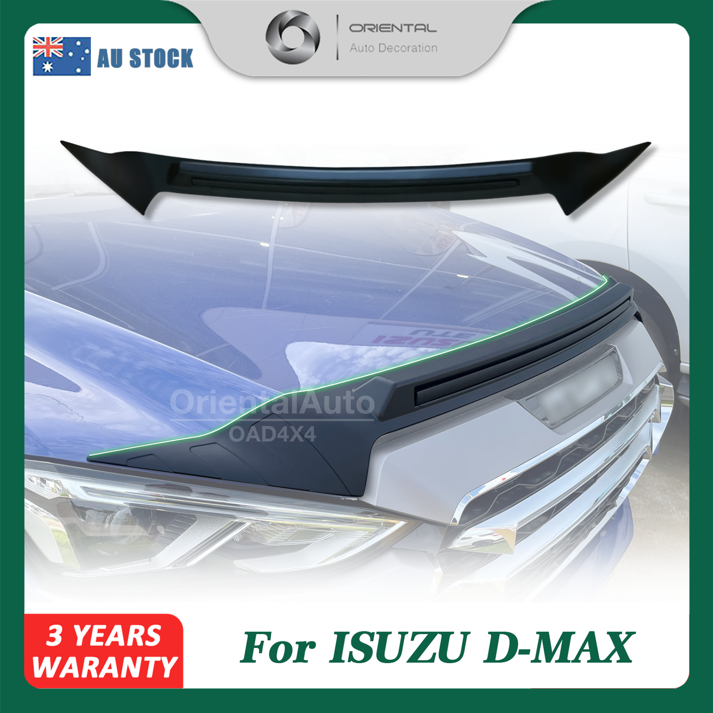 Injection Modeling Bonnet Protector for ISUZU DMAX D-MAX 2020+ Hood Protector Bonnet Guard