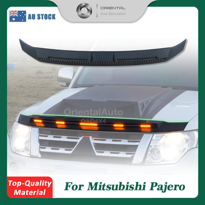 LED Light Bonnet Protector Hood Protector for Mitsubishi Pajero 2007-2020