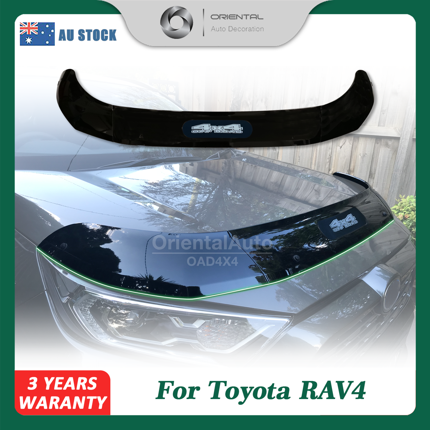 Injection Modeling Exclusive Bonnet Protector for Toyota RAV4 2019+ / for RAV 4 Hood Protector Bonnet Guard