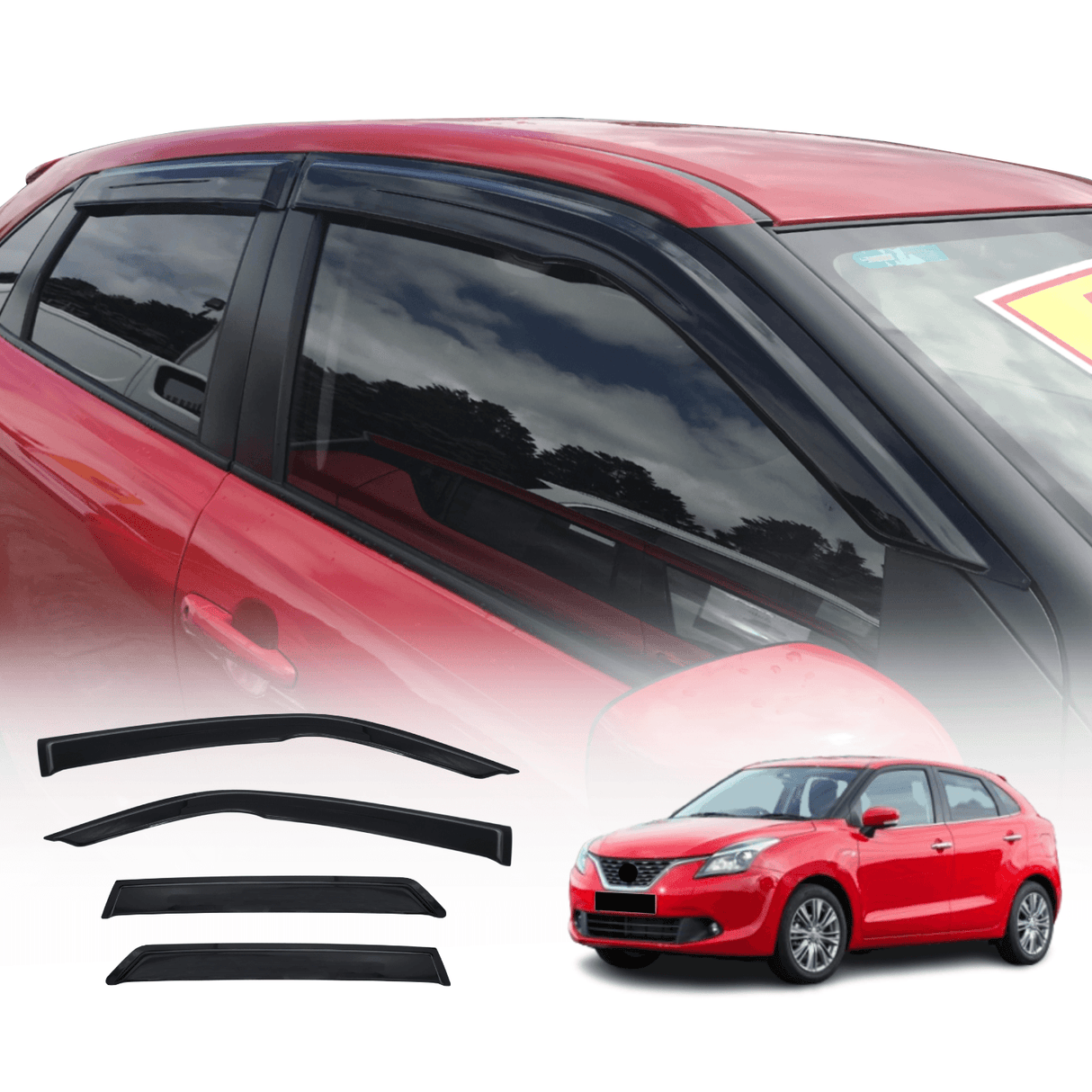 Weather Shields for Suzuki Baleno Hatch 2016-Onwards