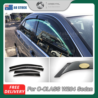 Premium Weathershields Weather Shields Window Visor For Mercedes-Benz C-CLASS W204 Sedan